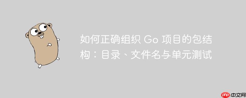 如何正确组织 go 项目的包结构:目录、文件名与单元测试