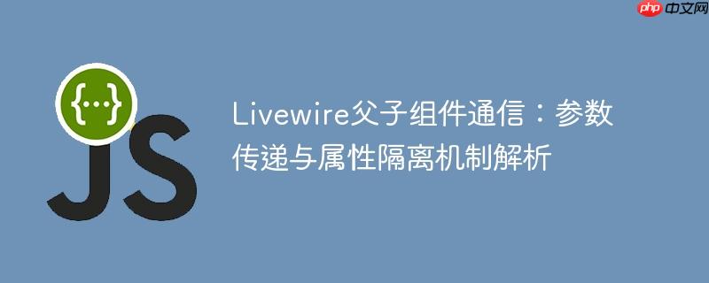 Livewire父子组件通信：参数传递与属性隔离机制解析