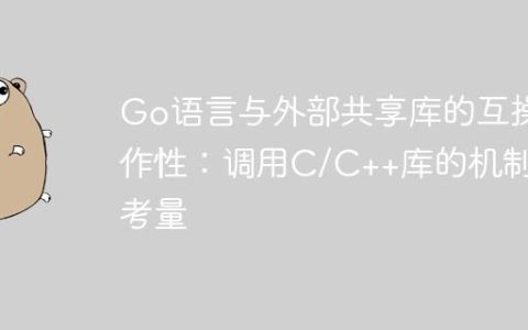 Go语言与外部共享库的互操作性：调用C/C++库的机制与考量