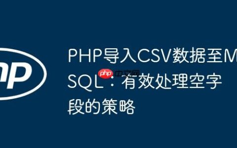 PHP导入CSV数据至MySQL：有效处理空字段的策略