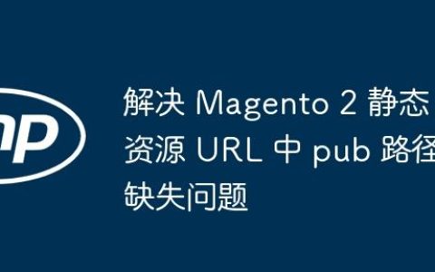 解决 Magento 2 静态资源 URL 中 pub 路径缺失问题