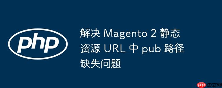 解决 Magento 2 静态资源 URL 中 pub 路径缺失问题