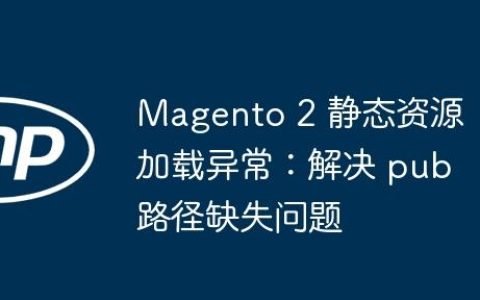 Magento 2 静态资源加载异常：解决 pub 路径缺失问题