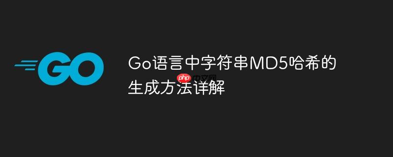 Go语言中字符串MD5哈希的生成方法详解