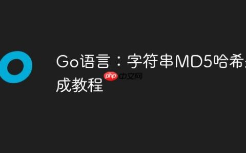 Go语言：字符串MD5哈希生成教程