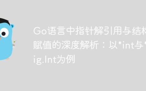Go语言中指针解引用与结构体赋值的深度解析：以*int与*big.Int为例