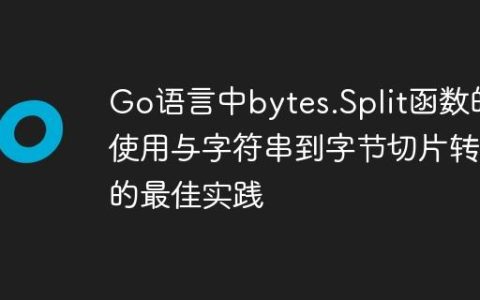 Go语言中bytes.Split函数的使用与字符串到字节切片转换的最佳实践