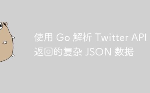 使用 Go 解析 Twitter API 返回的复杂 JSON 数据