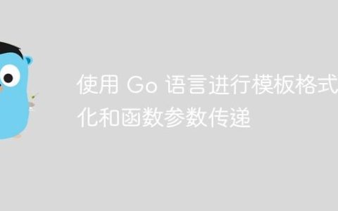 使用 Go 语言进行模板格式化和函数参数传递