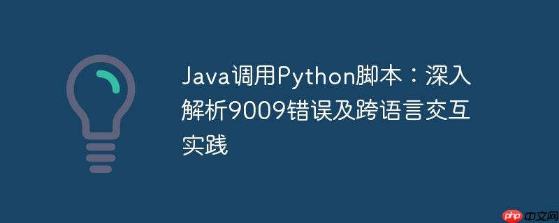 java调用python脚本:深入解析9009错误及跨语言交互实践
