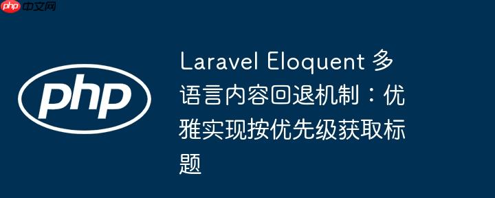 Laravel Eloquent 多语言内容回退机制:优雅实现按优先级获取标题