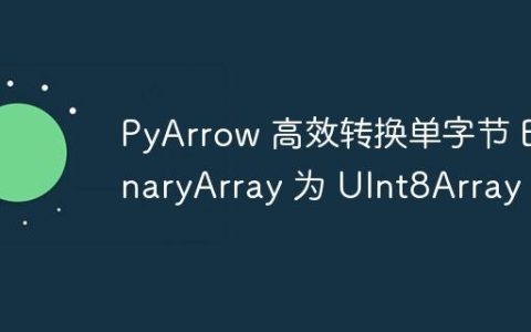PyArrow 高效转换单字节 BinaryArray 为 UInt8Array