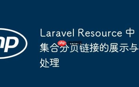 Laravel Resource 中集合分页链接的展示与处理