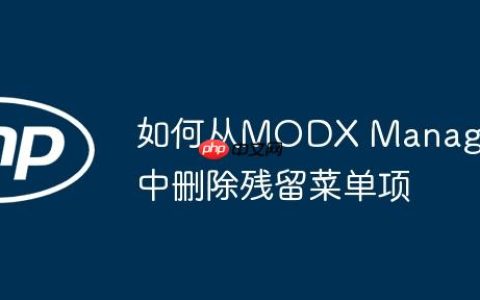如何从MODX Manager中删除残留菜单项