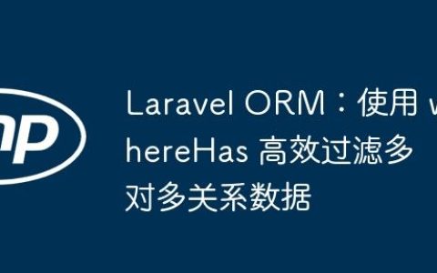 Laravel ORM：使用 whereHas 高效过滤多对多关系数据