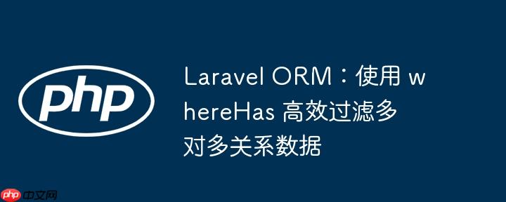 Laravel ORM：使用 whereHas 高效过滤多对多关系数据