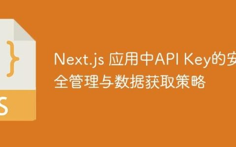 Next.js 应用中API Key的安全管理与数据获取策略