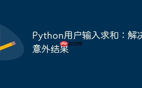 Python用户输入求和：解决意外结果