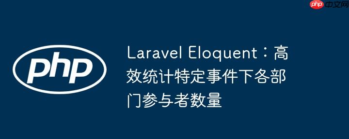 laravel eloquent:高效统计特定事件下各部门参与者数量