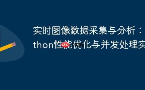 实时图像数据采集与分析：Python性能优化与并发处理实践