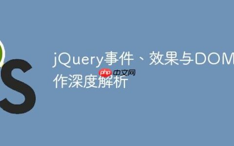 jQuery事件、效果与DOM操作深度解析