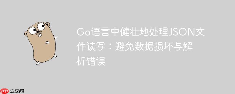 go语言中健壮地处理json文件读写：避免数据损坏与解析错误
