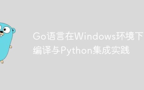 Go语言在Windows环境下的编译与Python集成实践