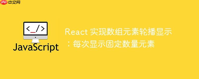 react 实现数组元素轮播显示:每次显示固定数量元素