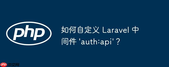 如何自定义 laravel 中间件 'auth:api'?
