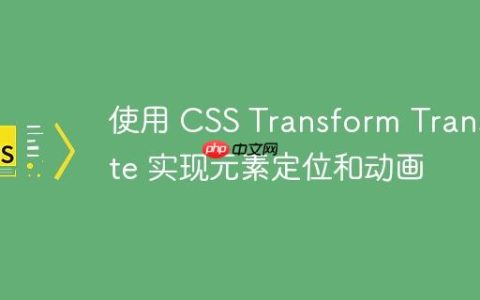 使用 CSS Transform Translate 实现元素定位和动画