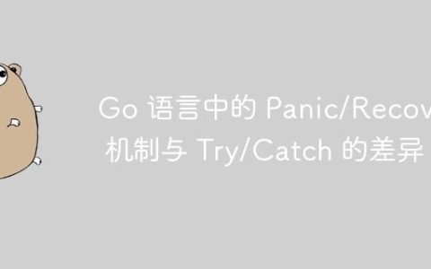 Go 语言中的 Panic/Recover 机制与 Try/Catch 的差异