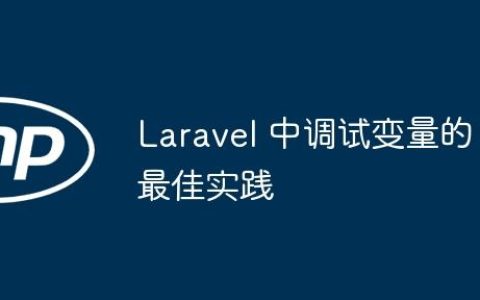 Laravel 中调试变量的最佳实践