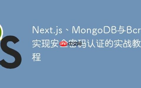 Next.js、MongoDB与Bcrypt实现安全密码认证的实战教程