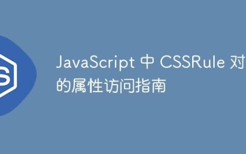JavaScript 中 CSSRule 对象的属性访问指南