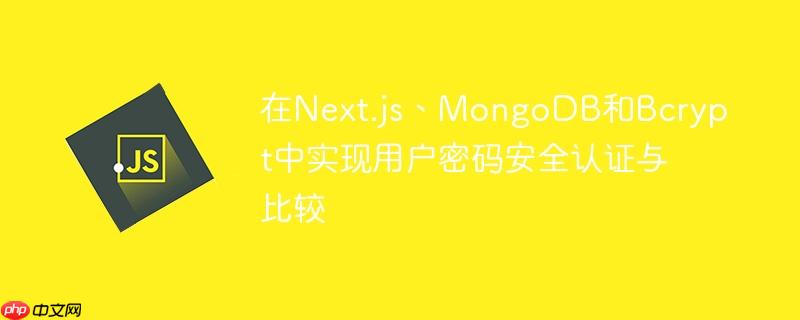 在Next.js、MongoDB和Bcrypt中实现用户密码安全认证与比较