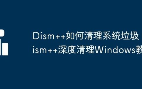 Dism++如何清理系统垃圾 Dism++深度清理Windows教程
