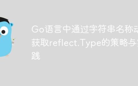 Go语言中通过字符串名称动态获取reflect.Type的策略与实践