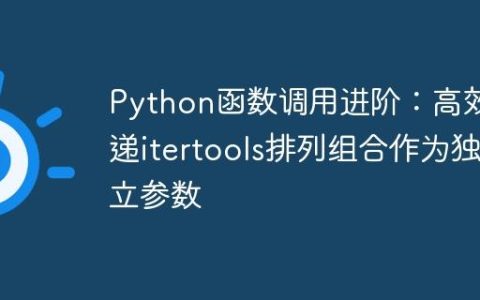 Python函数调用进阶：高效传递itertools排列组合作为独立参数