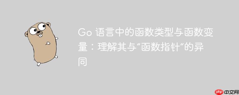 Go 语言中的函数类型与函数变量：理解其与“函数指针”的异同
