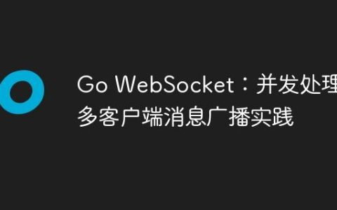 Go WebSocket：并发处理与多客户端消息广播实践