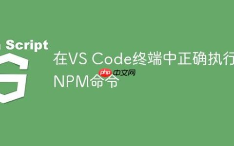 在VS Code终端中正确执行NPM命令