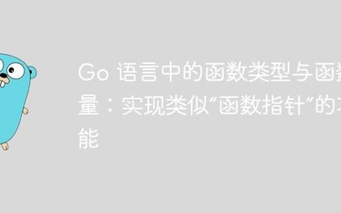Go 语言中的函数类型与函数变量：实现类似“函数指针”的功能