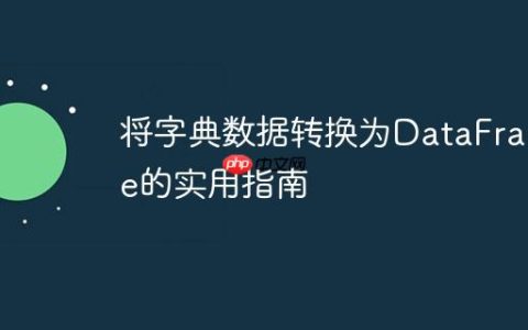 将字典数据转换为DataFrame的实用指南
