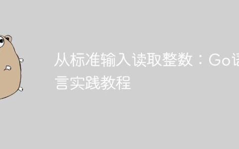 从标准输入读取整数：Go语言实践教程