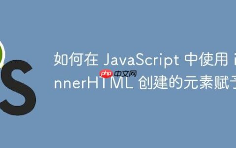 如何在 JavaScript 中使用 innerHTML 创建的元素赋予 ID