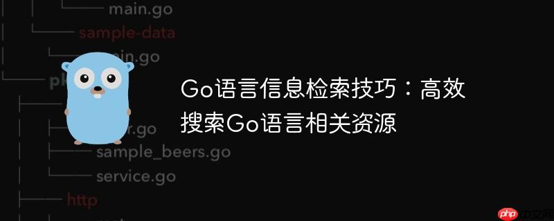 go语言信息检索技巧:高效搜索go语言相关资源