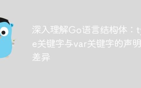 深入理解Go语言结构体：type关键字与var关键字的声明差异