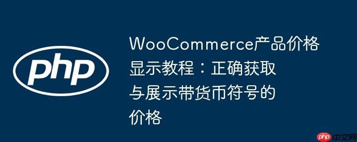 WooCommerce产品价格显示教程:正确获取与展示带货币符号的价格