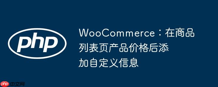WooCommerce:在商品列表页产品价格后添加自定义信息