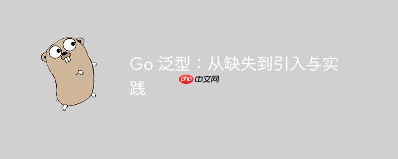 Go 泛型:从缺失到引入与实践